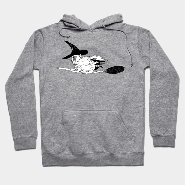 War Pig Witch Vintage Cartoon Hoodie by KikoeART